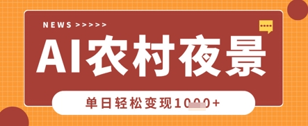 Deepseek制作农村夜景视频，一条视频点赞20W+，单日变现数张-苏仟云分享