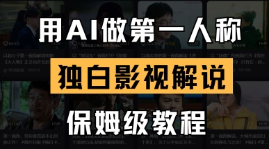 用AI做第一人称独白影视解说，手把手教学，保姆级教程-苏仟云分享