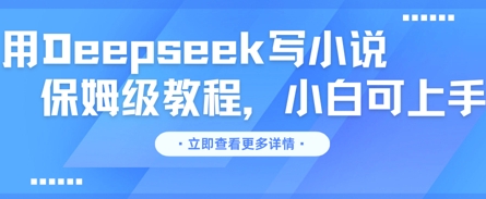 用Deepseek写小说，保姆级教程，小白可实操-苏仟云分享