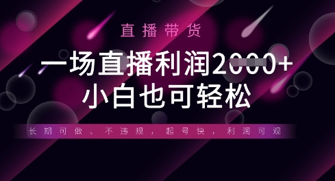 半无人直播带货，一场利润数张，适合所有平台玩法，小白也可轻松-苏仟云分享
