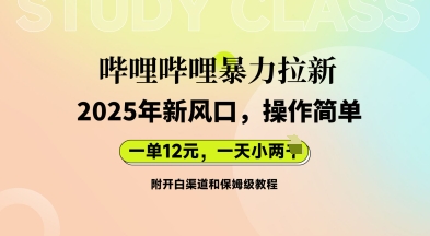 哔哩哔哩暴力拉新：2025年新风口，一单12元，一天数张(附开白渠道和保姆级教程)-苏仟云分享